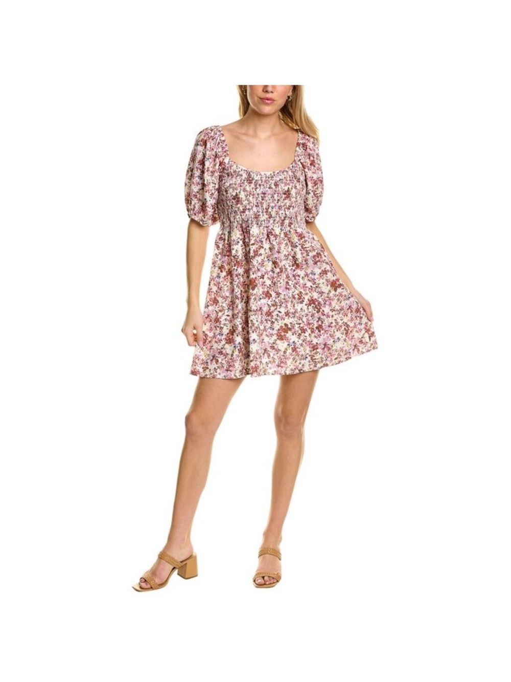 Auguste The Label Rosemary Annastasia Linen Floral Mini Dress M NWT